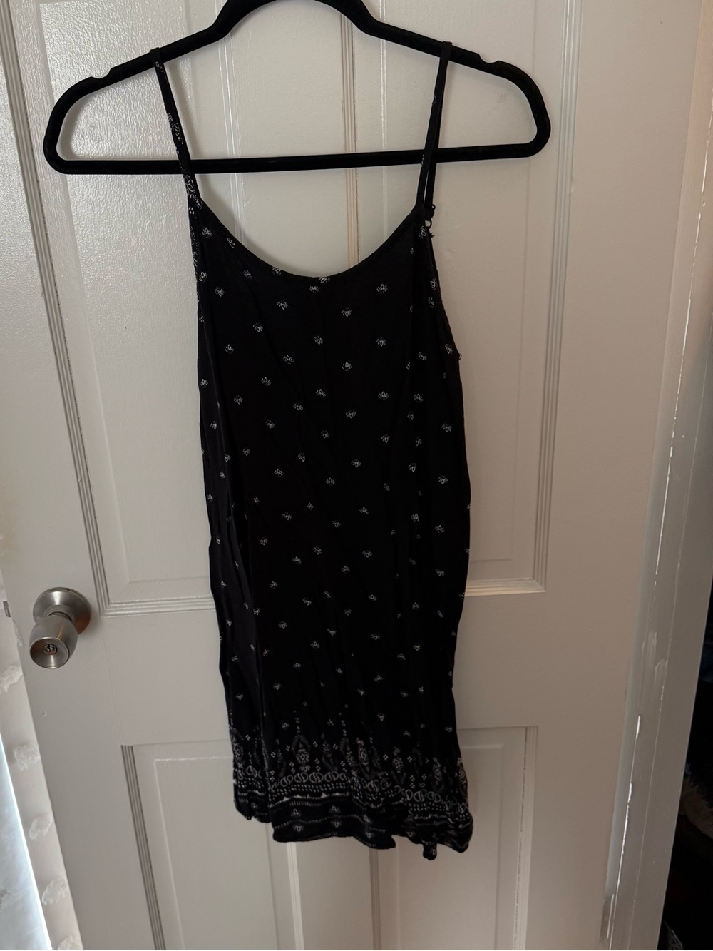 Mossimo Supply Co. Black Mini Dress with White Micro Print